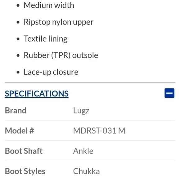 Lugz Men's Drifter Ripstop Chukka Boot..NWT..beautiful pair size 10 in men. - Picture 4 of 5